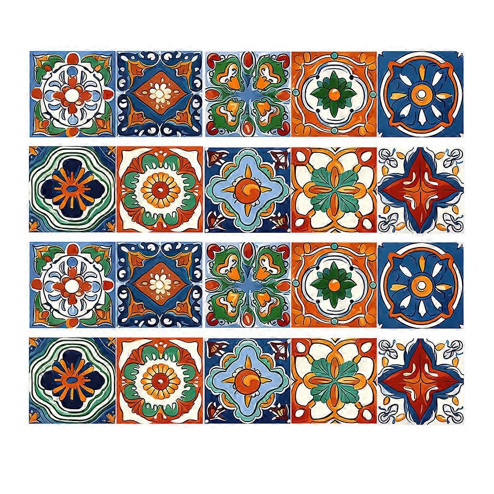 Self Adhesive Morocco Tile Sticker for Floor and Wall 80Pcs Set
