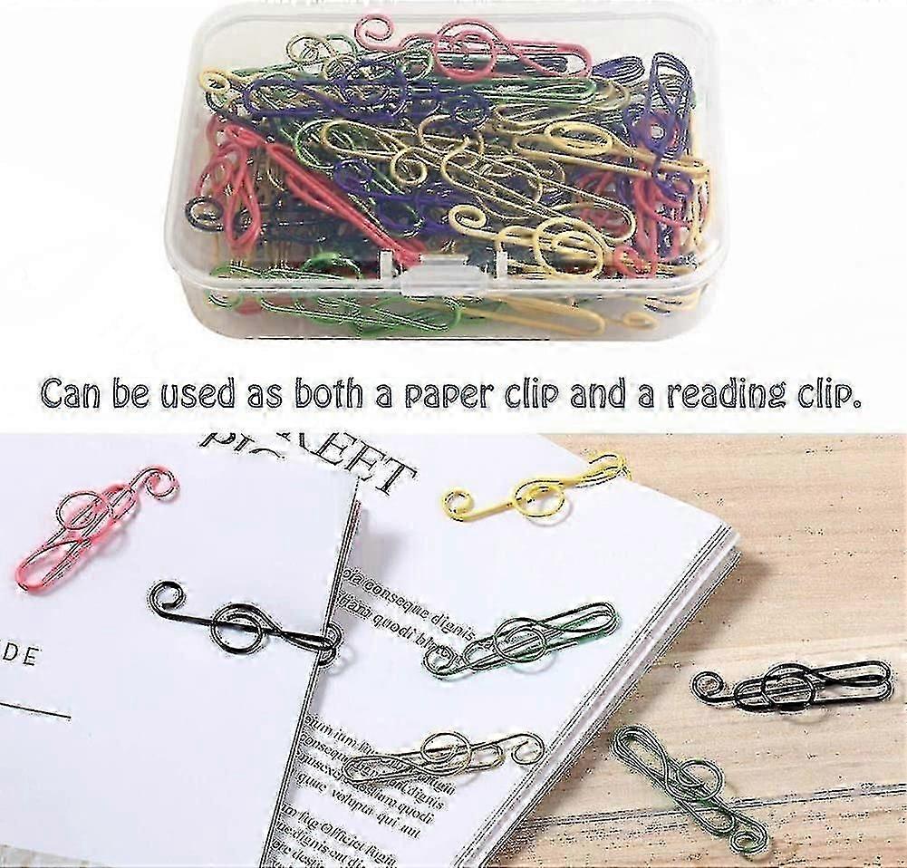 100-pack notgem, notgem metallgem för noter färgglada metallpapper