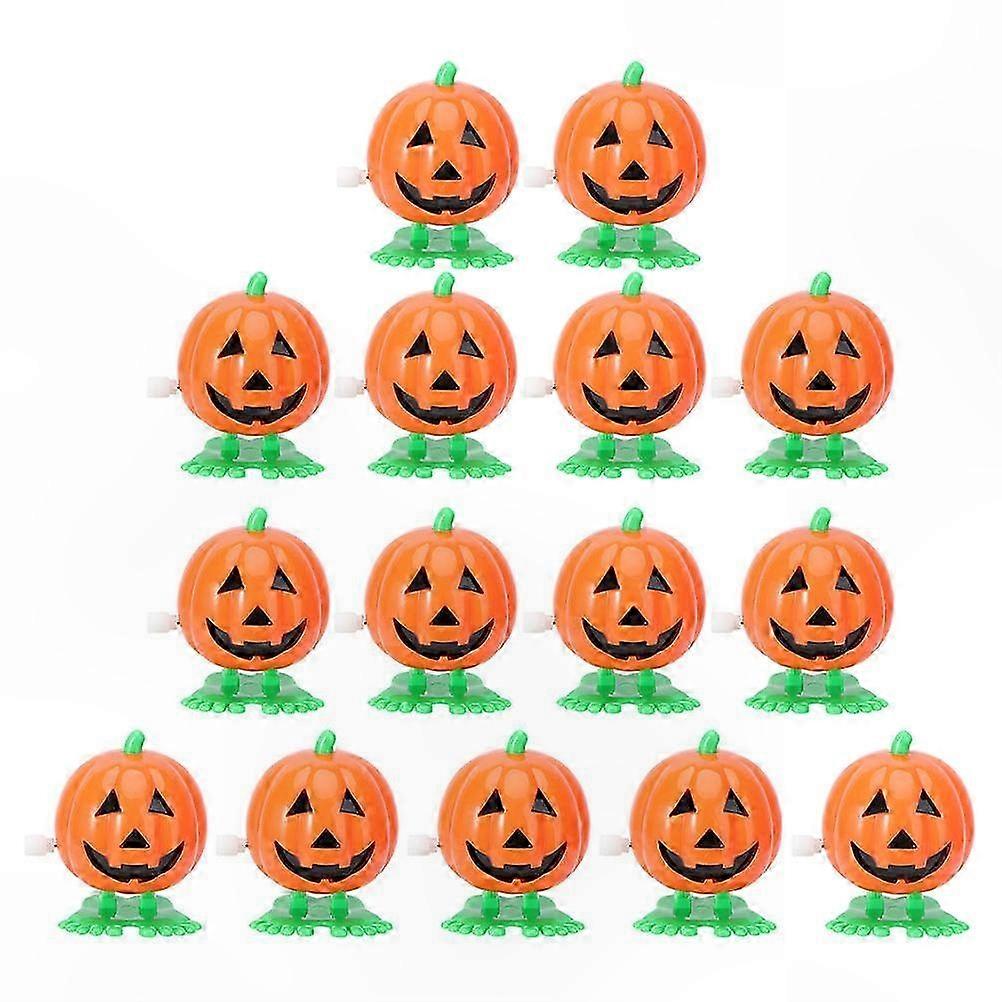 15pcs Halloween Clockwork Jumping Pumpkins for Party Fun & Skill Development