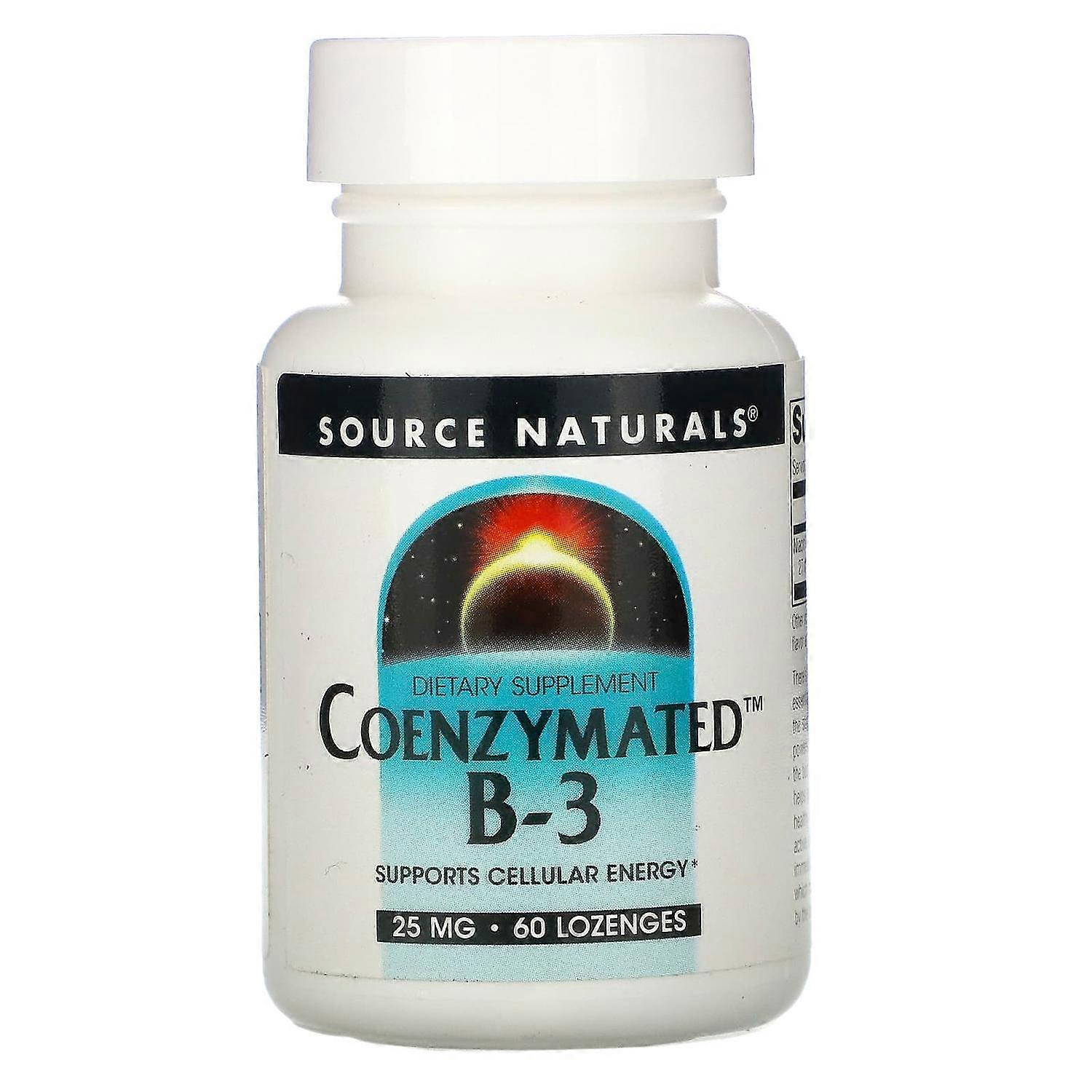 Source Naturals, Coenzymated B-3, 25 mg, 60 Lozenges