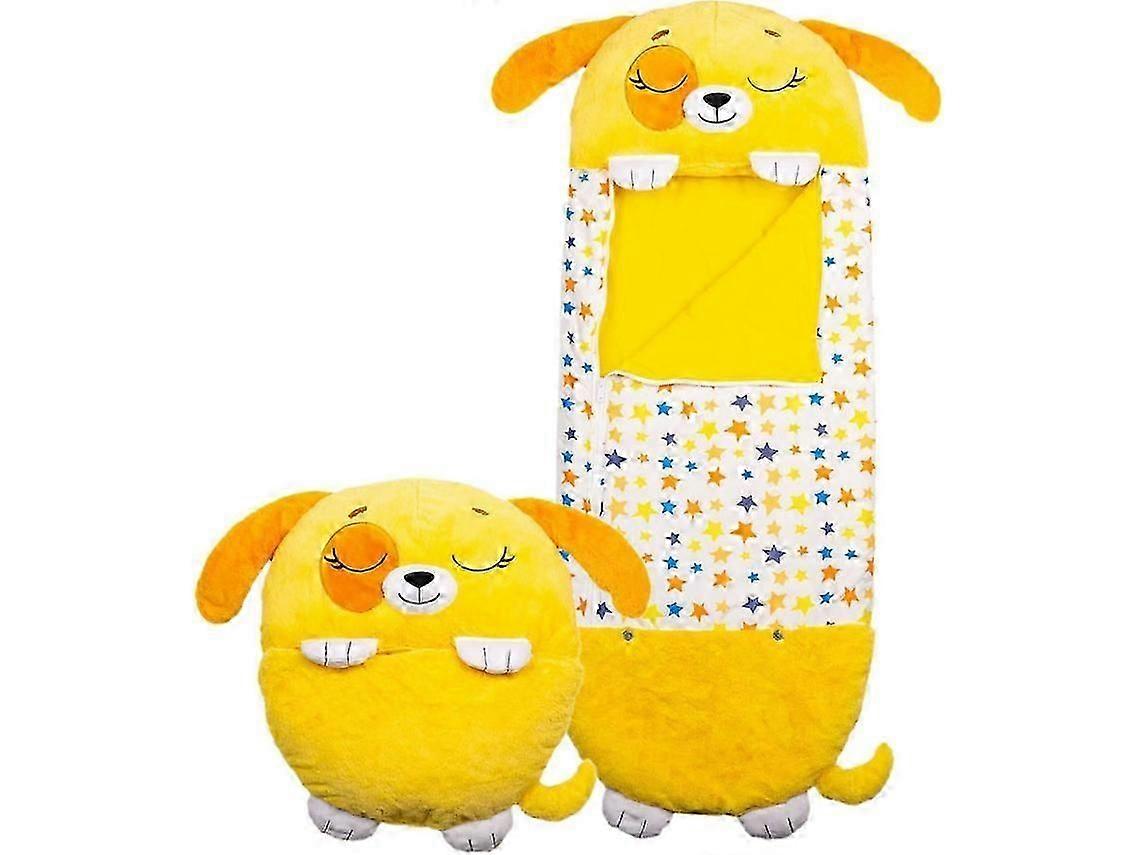 피닉스 어린이 침낭, 만화 노란색 개 침낭 침대, 탈착식 지퍼가 있는 대형 침낭, 170cm