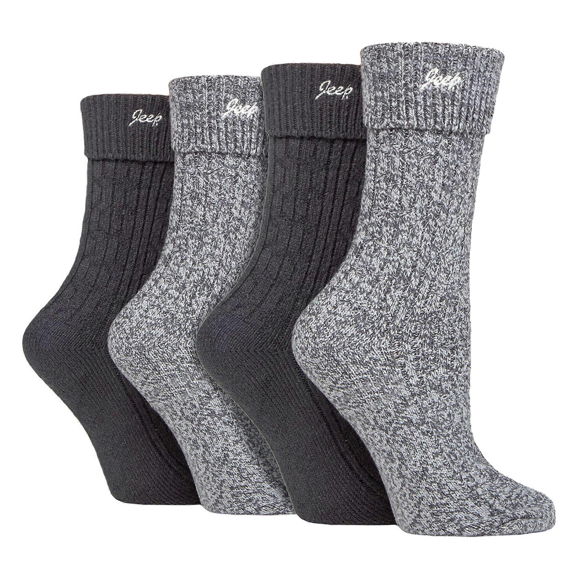 Jeep - 4 Pack Ladies Super Soft Walking Boot Hiking Socks