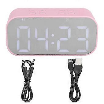 AEC Alarm Clock Speaker BT501 Outdoor Bluetooth Music Speaker Bluetooth5.0 Pink