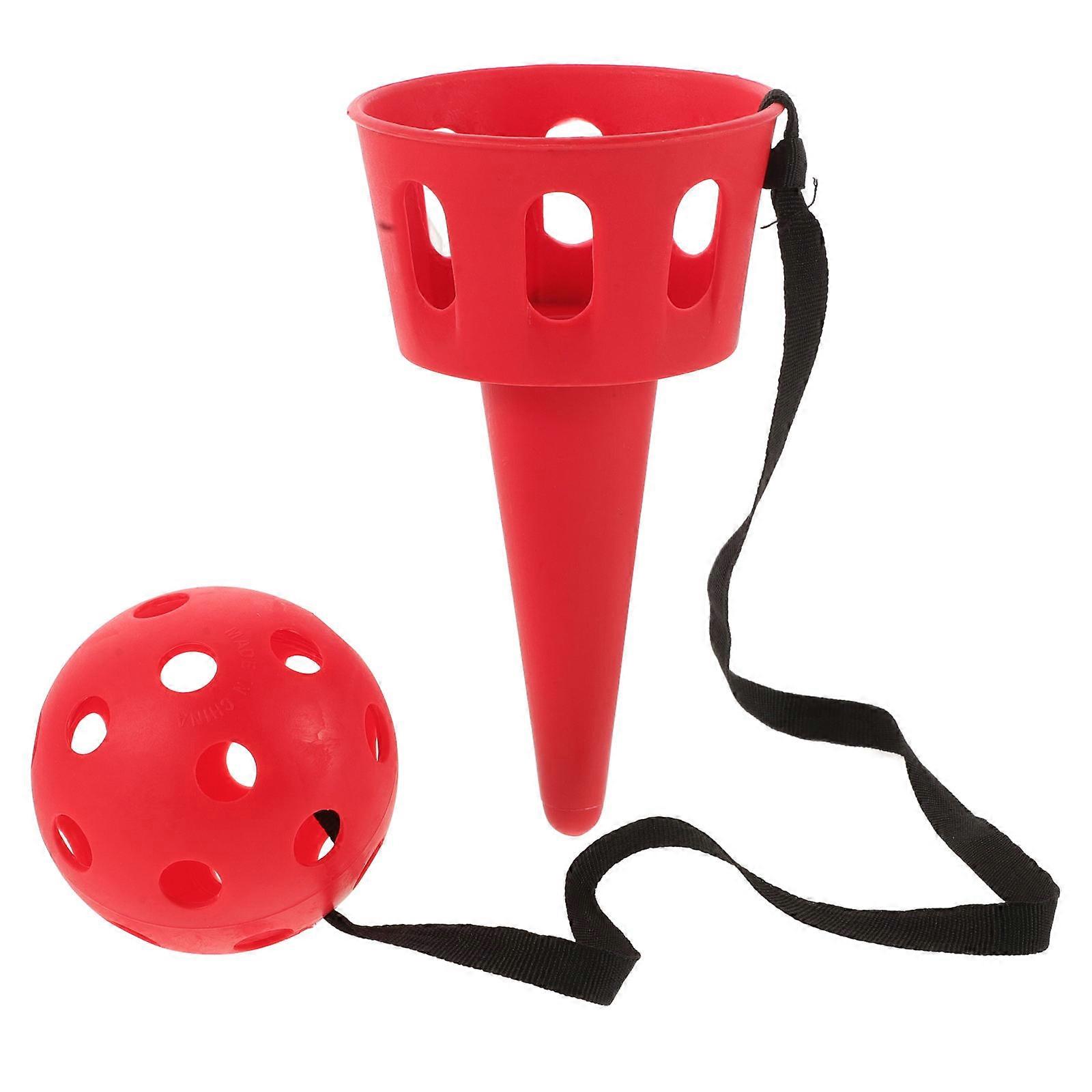 2Pcs Portable Kids Catch Ball Game For Family Time Outdoor Activities Improving Motor Skills With Oval Shape