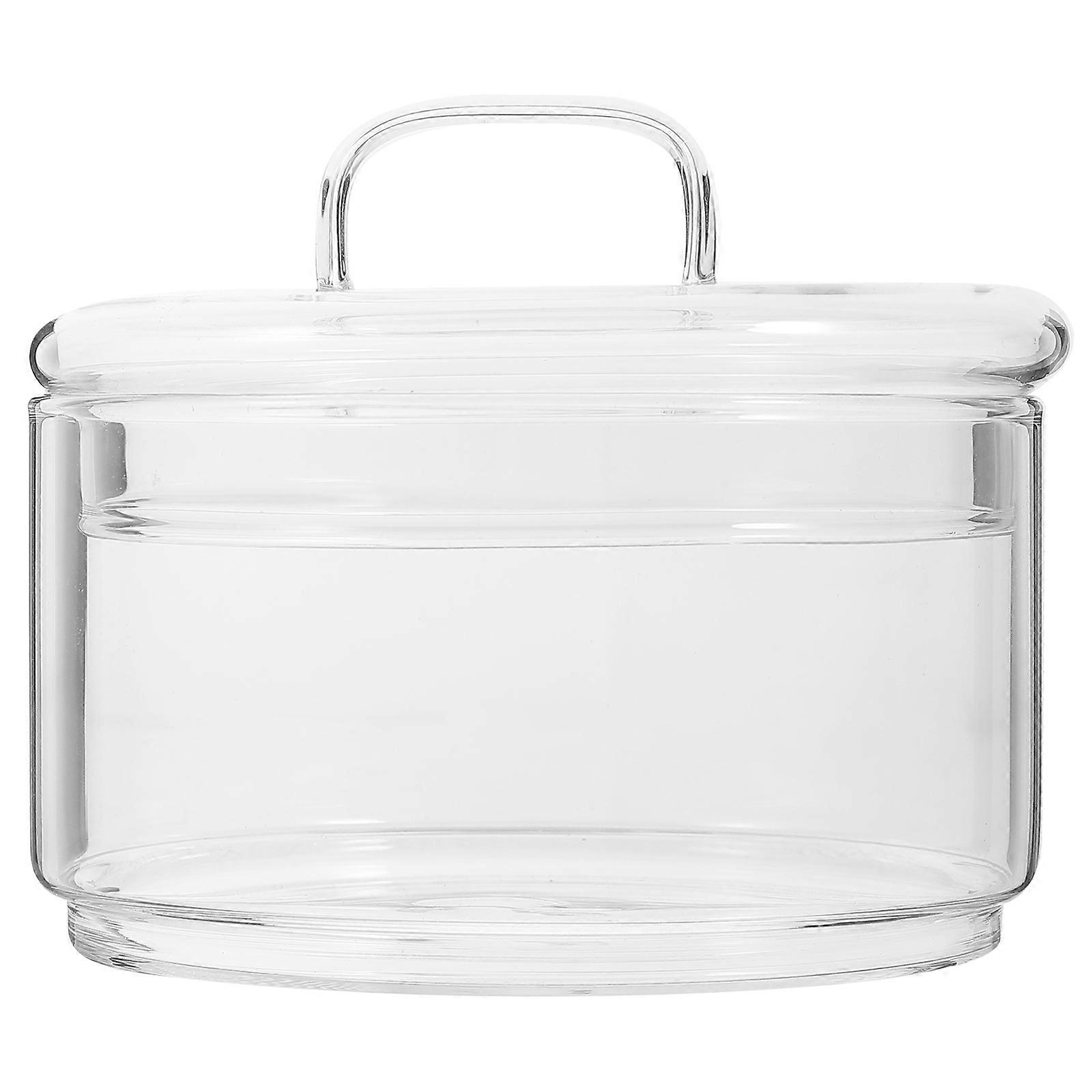 Airtight Seal Glass Food Jar 4Pcs Ideal For Homeowners To Store Cat Food Sugar And Dried Fruits In A Square Design