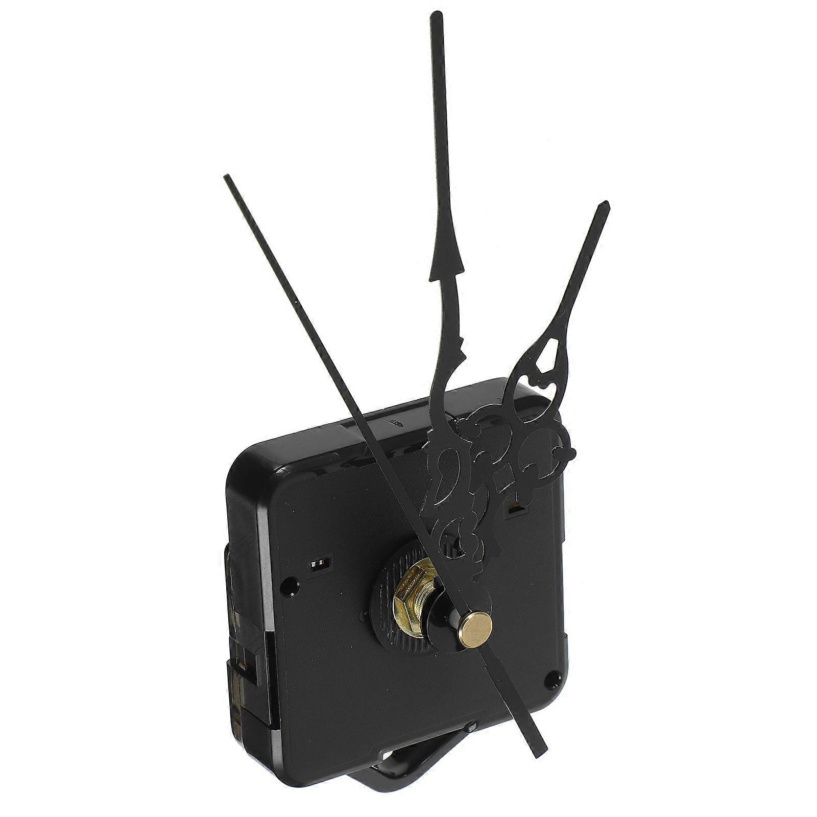 Quartz Wall Clock with Hook Mounting Accessories Silent Sweep Second Electronic Clock Movements (Black)