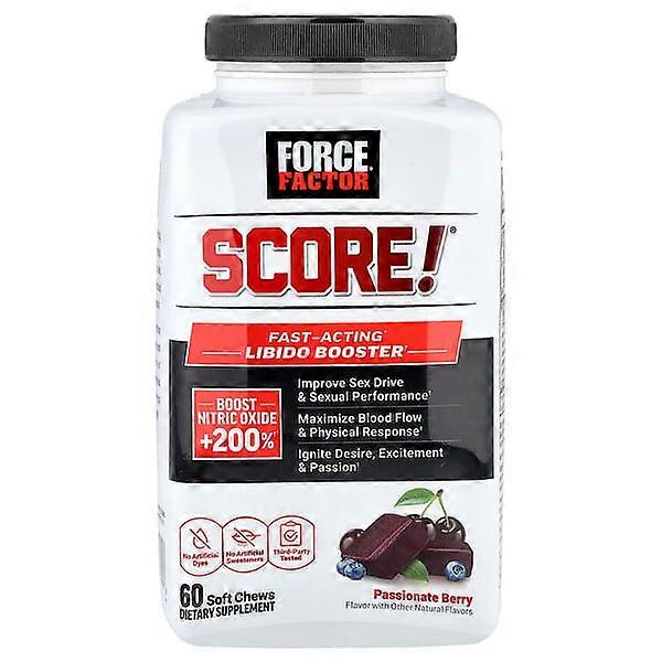 Force Factor, Score!ÃÂ®, Fast-Acting Libido Booster, Passionate Berry, 60 Soft Chews