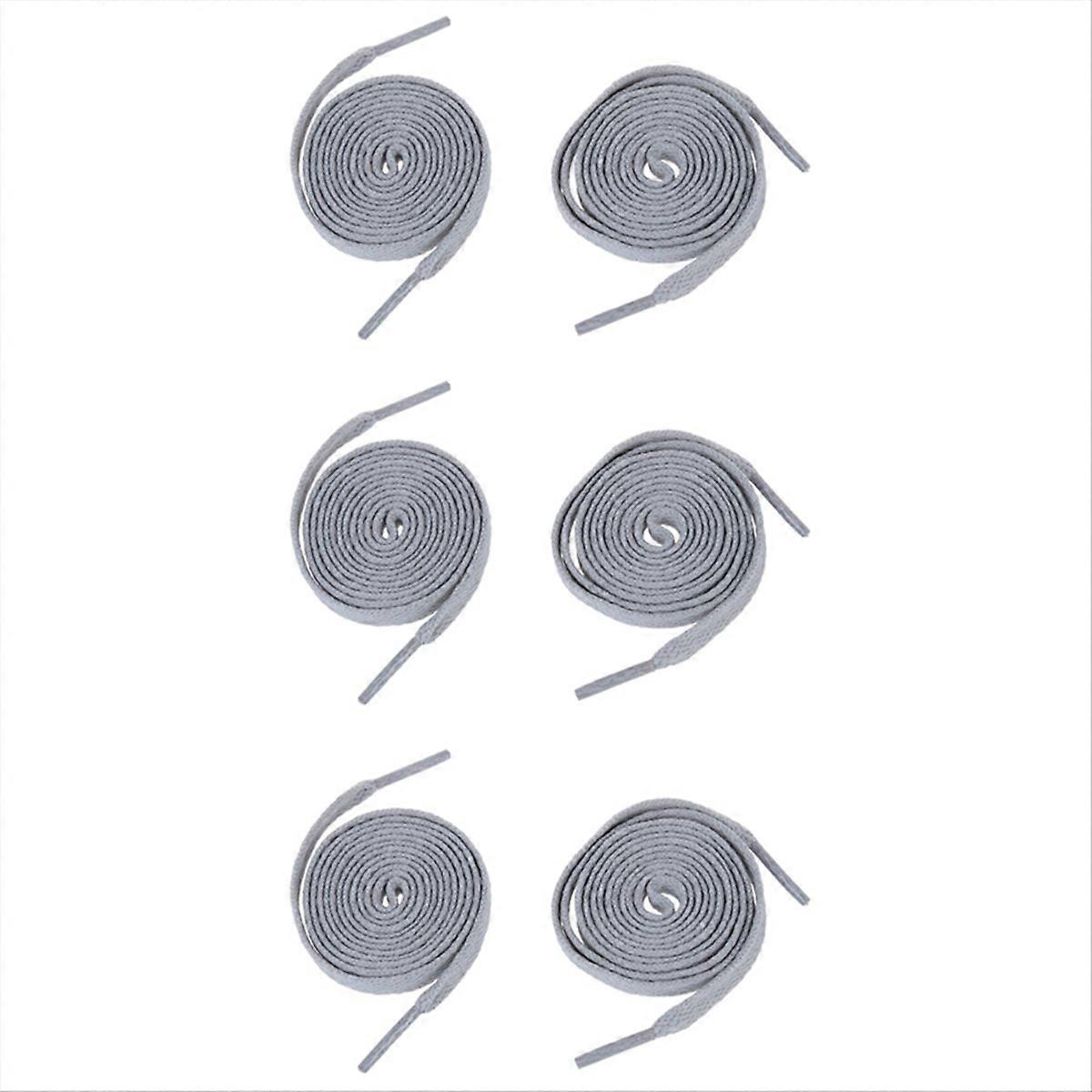 Trainers Plastic Tips 52.4 Long Grey Flat Wide Shoe Laces Strings 2pc