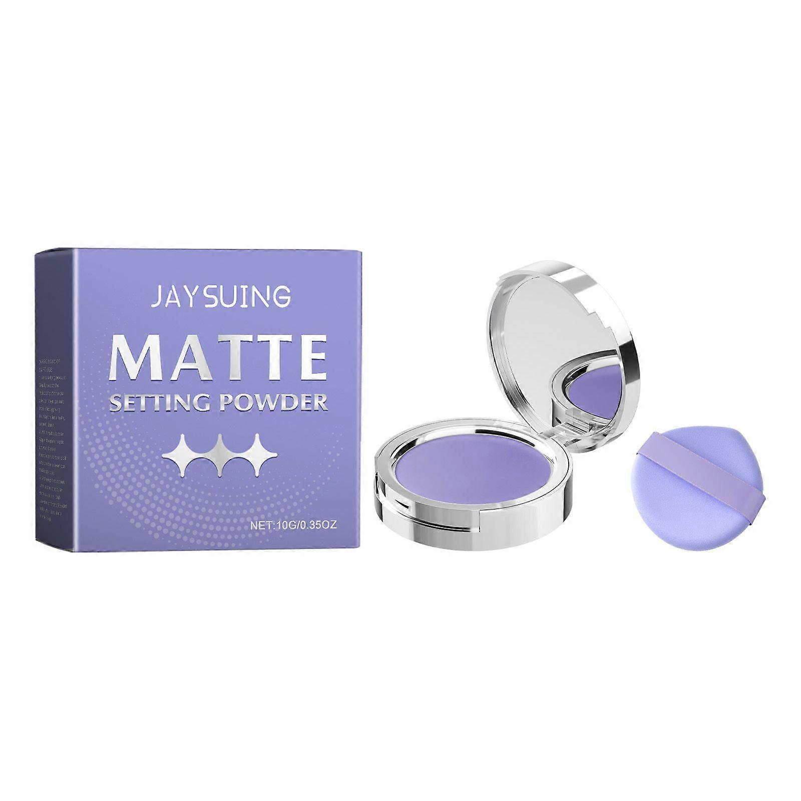 EELHOE Lavender Matte Powder, Natural Block Defect Containment Light And Durable Is Not Easy To Makeup Base Powdery Cake