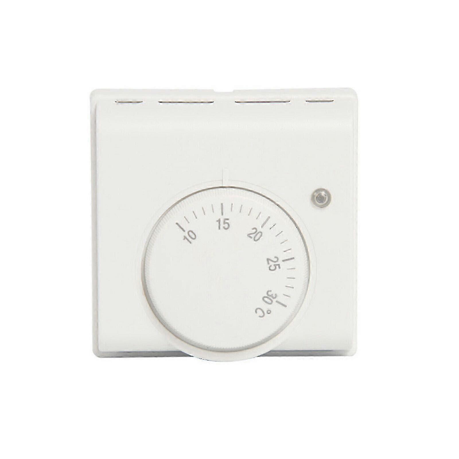 Mechanical Room Thermostat for Central Heating, White