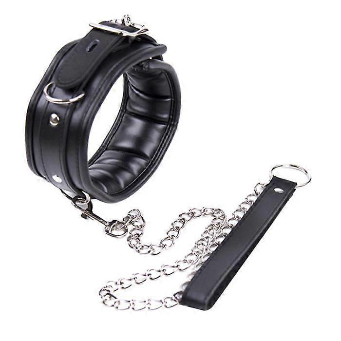 Leather leash - NECKLACE - Black - Adjustable - Multifunctional - Comfortable