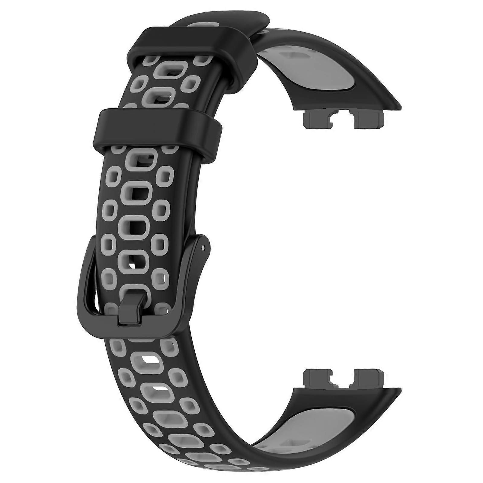 Replacement Band Silicone Black and Grey Strap Compatible with Band 8