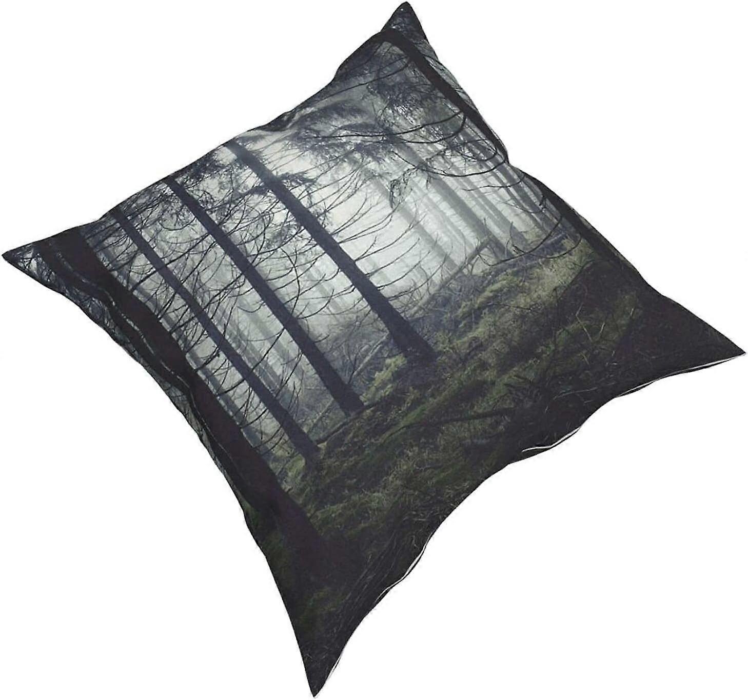 v1327木を通してタペストリー枕カバーファッションスクエア枕カバークッションカバー装飾スロー枕カバー18×18インチ45×45センチメートル - TB1327 ij1327