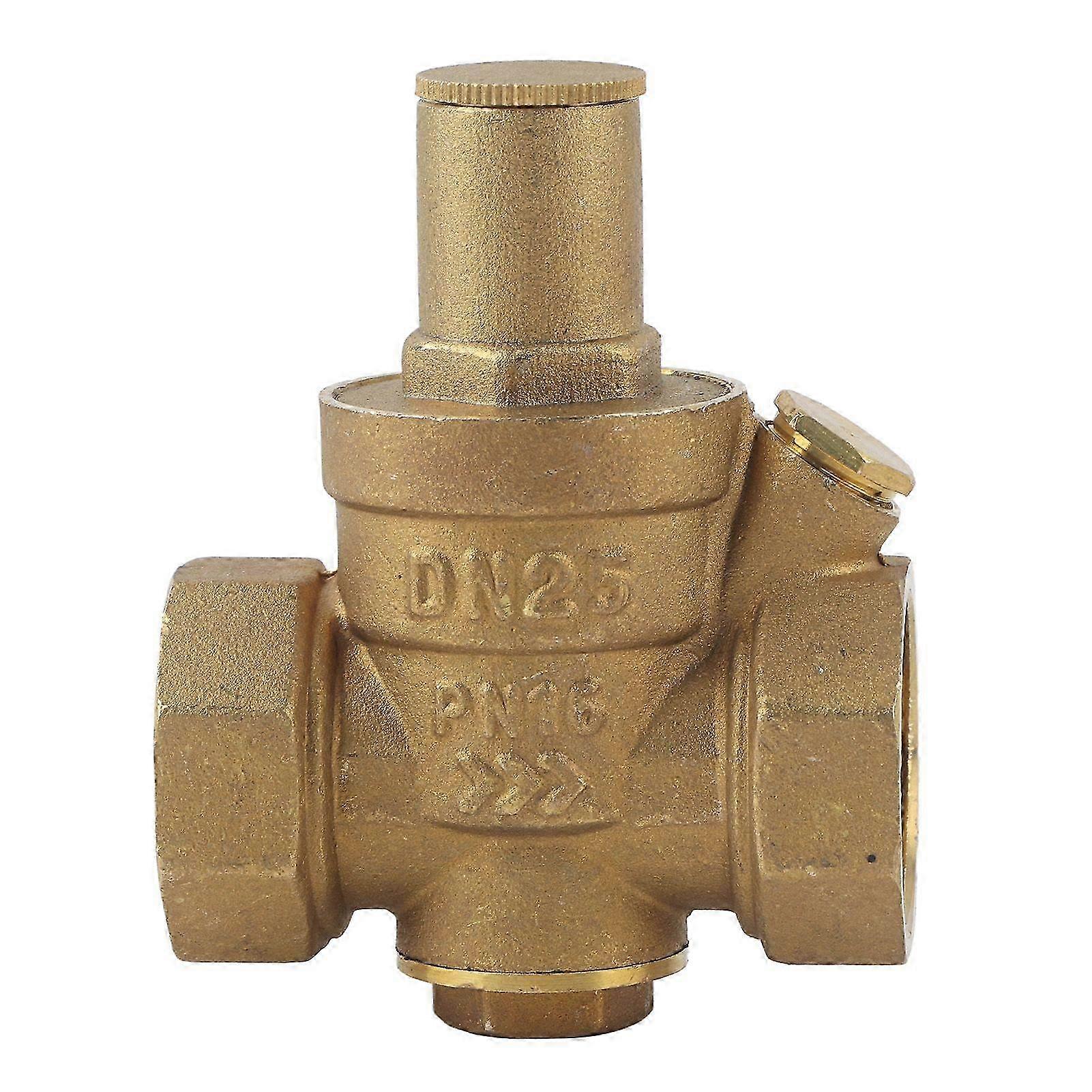 1pc Brass Adjustable Water Pressure Reducing Regulator Valve Thread DN25 1"
