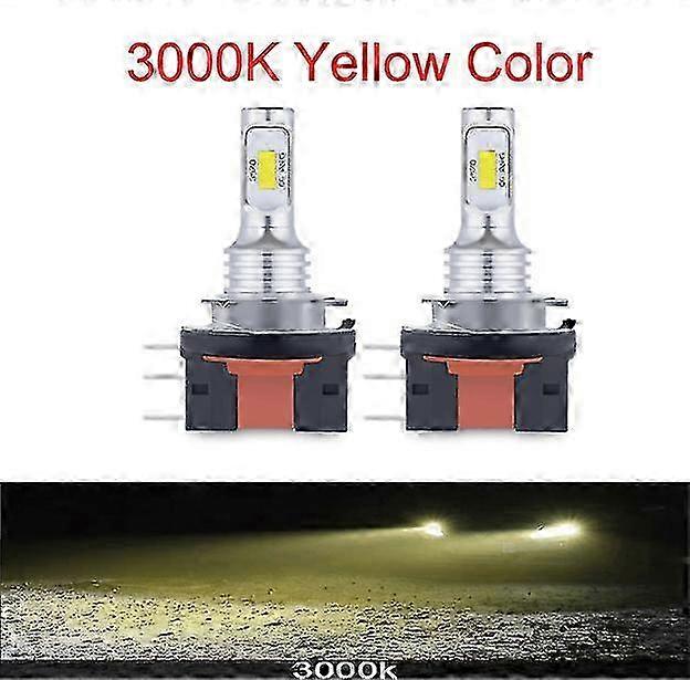 2pcs H11b H15 Led Lamp 3570 20000lm Car Headlight 80w High Power Csp Automobile Bulb Fog Light 12-24v 3000k 6000k
