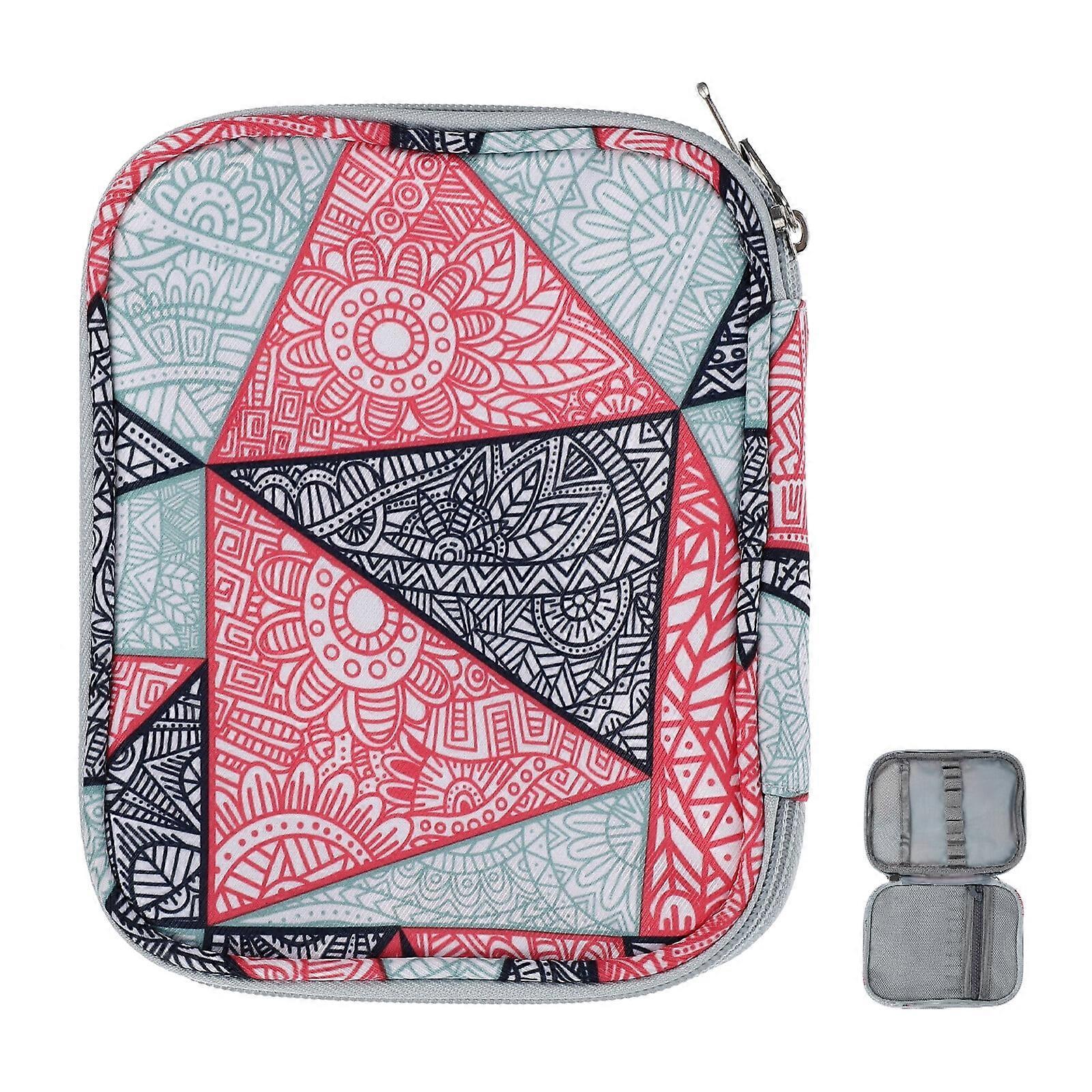 Crochet Hook Case Zipper Crochet Hook Bag Knitting Needle Bag Multi-function Needle Organizer
