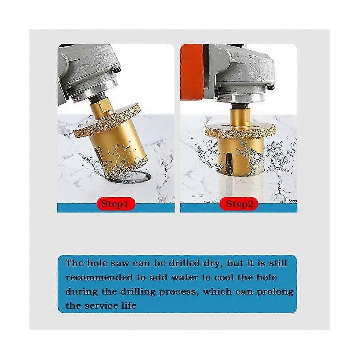 Hole Opener Grinder Drill Bit Brazed Diamond Hole Drill Saw Core Bits for Marble Tiles Hole OpenerGold SZRH