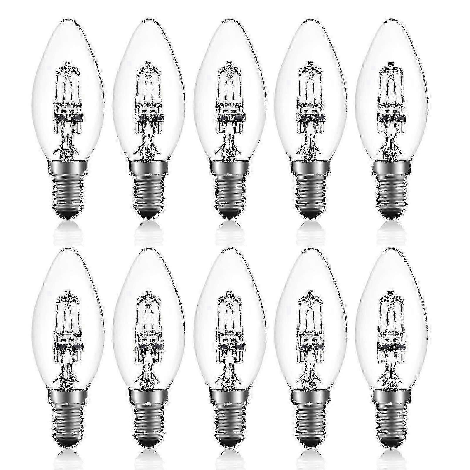 Halogen candle bulb E14 42W dimmable 220-240V AC (10pcs)