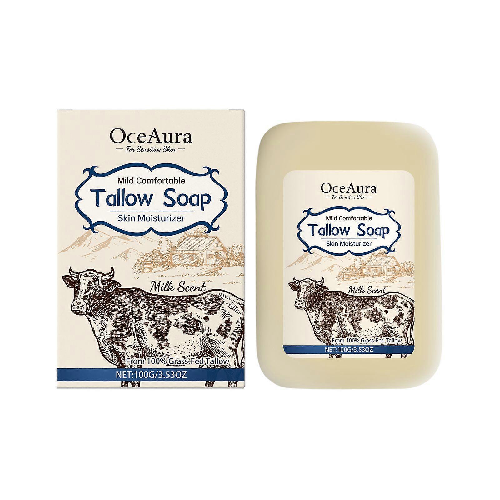 OceAura Tallow Soap Gently Cleanses And Moisturizes All Over The Skin