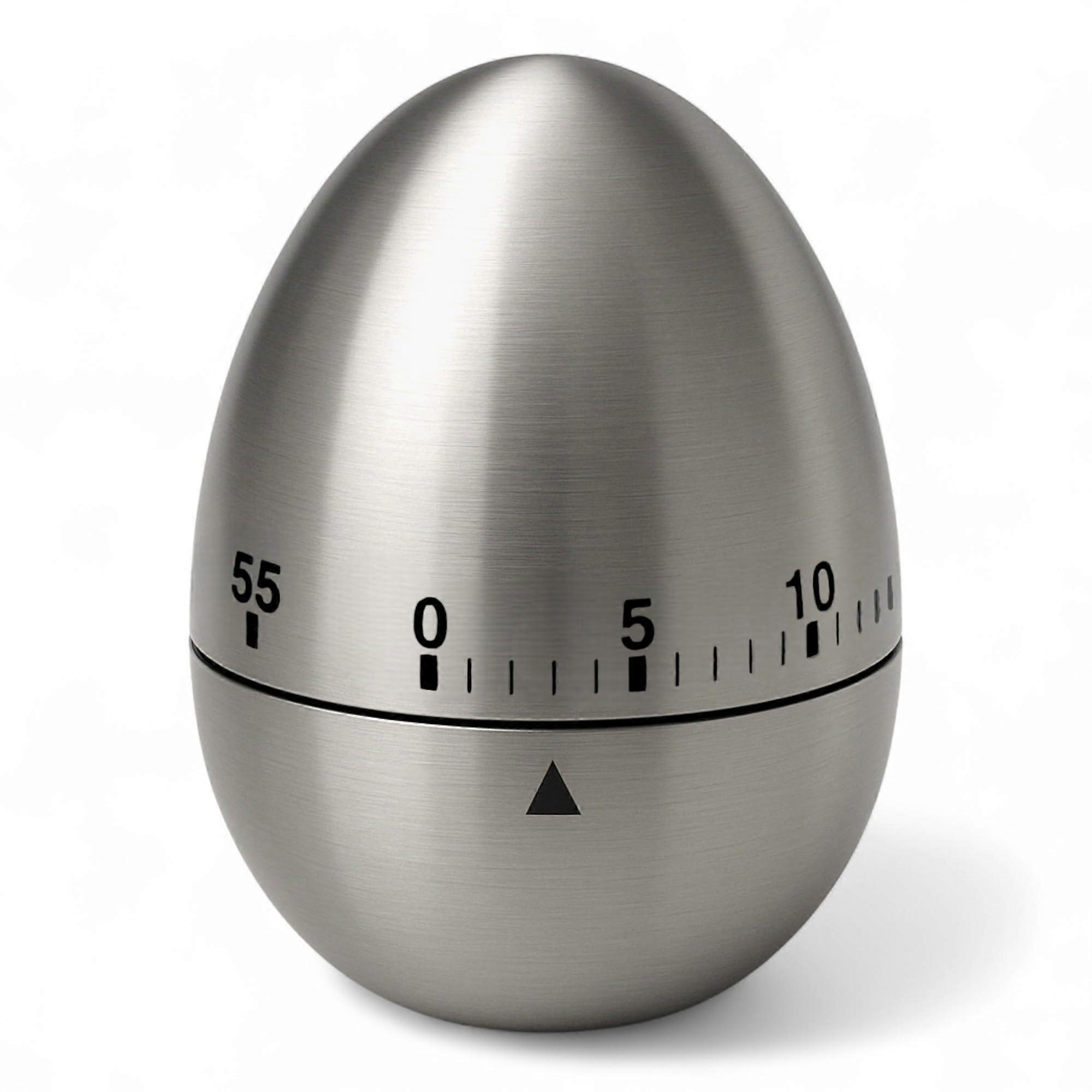 Kitchen Timer 60Minute Mechanical Countdown Egg Timer for Cooking Baking Stainless Steel
