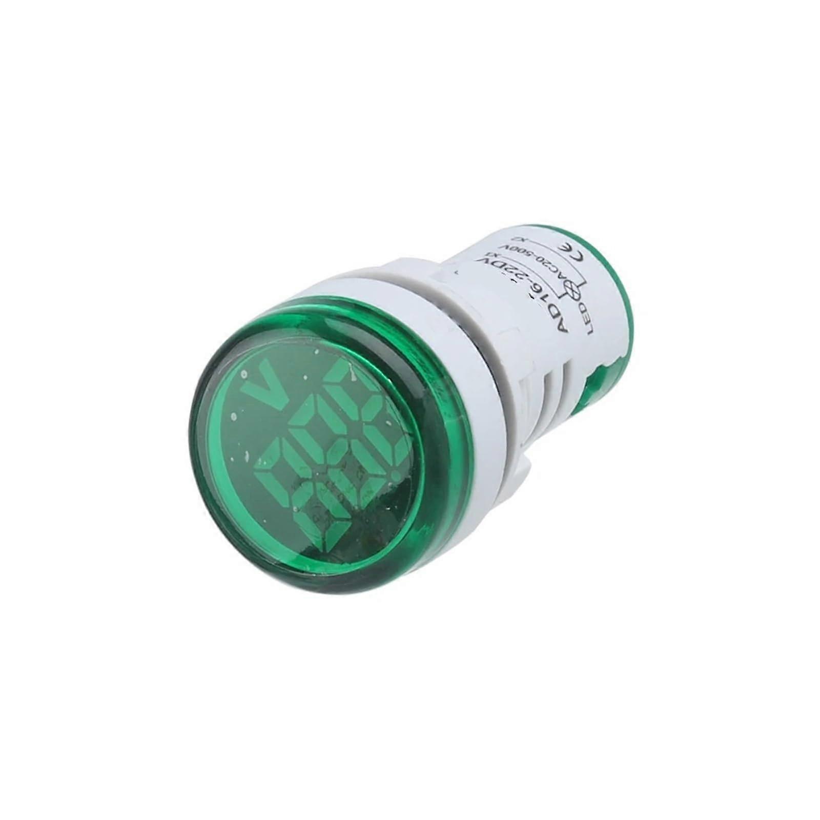 10pcs Digital AC Voltmeter 22mm Round LED Voltage Tester Gauge 20500V for Panel Monitoring