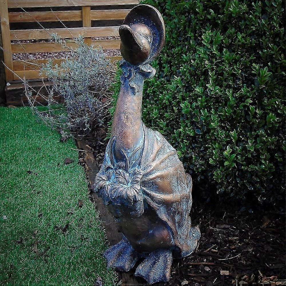 Beatrix Potter Garden Statue Set with Peter Rabbit, Jemima Puddle-Duck, and Mrs. Tiggy-Winkle in Hand Cast Stone