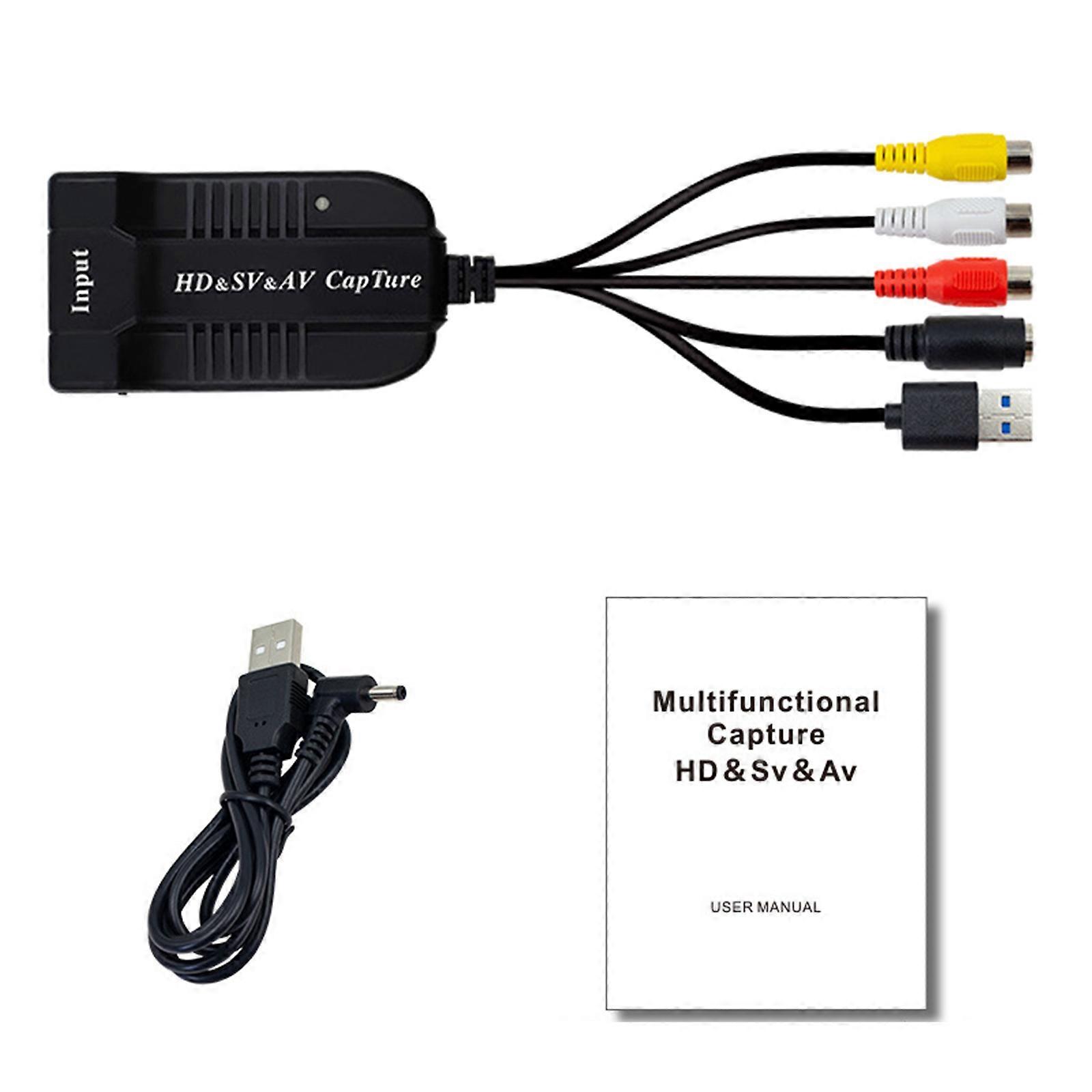 USB Multiple Channel Video Capture Card Multifunctional USB2.0 to Digital Converter Video Capture Multicolor