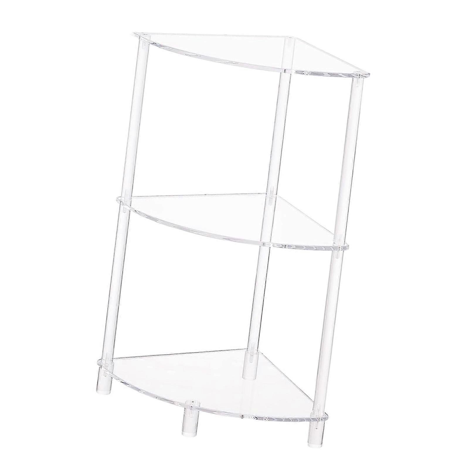 Snyggt flerskiktat accentbord i akryl för heminredning, utrymmesbesparande design för sovrum och studentbostäder, använd flerfärgad