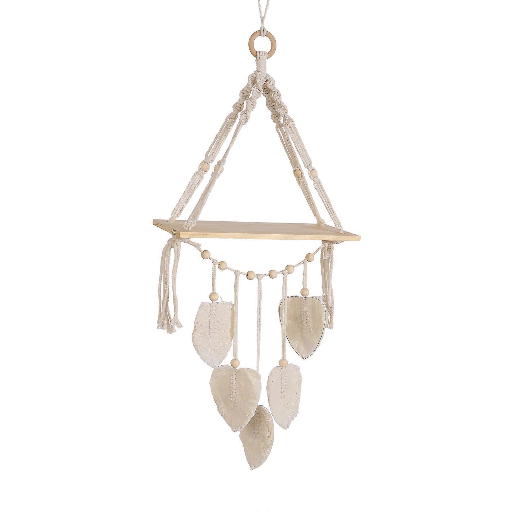 Leaf Floating Frame Tapestry Art Bohemian Style Shelf Wall Shelf