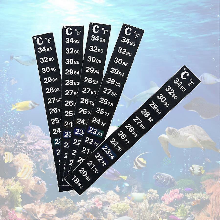 5 pcs aquarium thermometer LCD adhesive strip