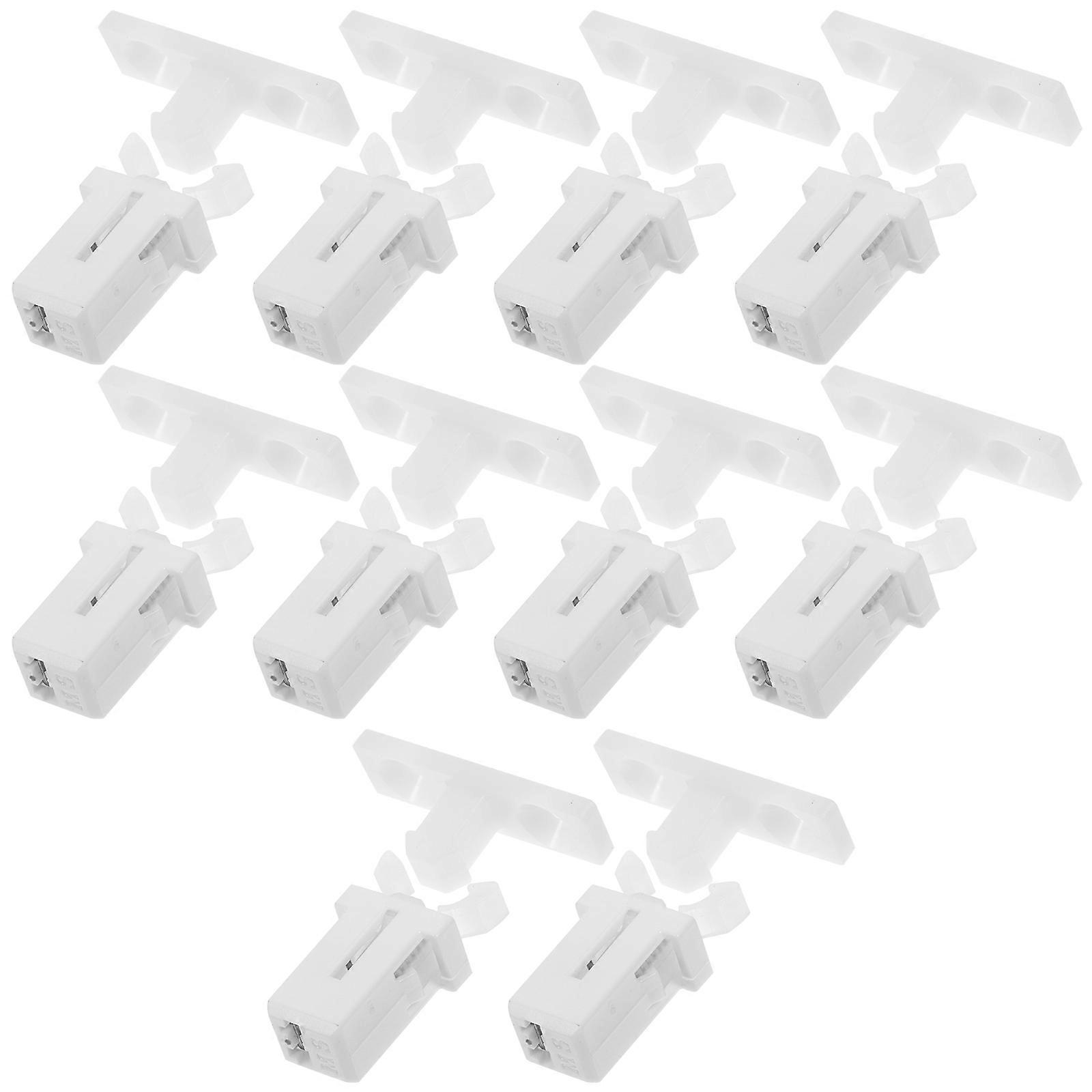 Push Buckle Latch for Trash Can 10 Sets Replacement Parts with Reliable Fastening White Color 20Pack