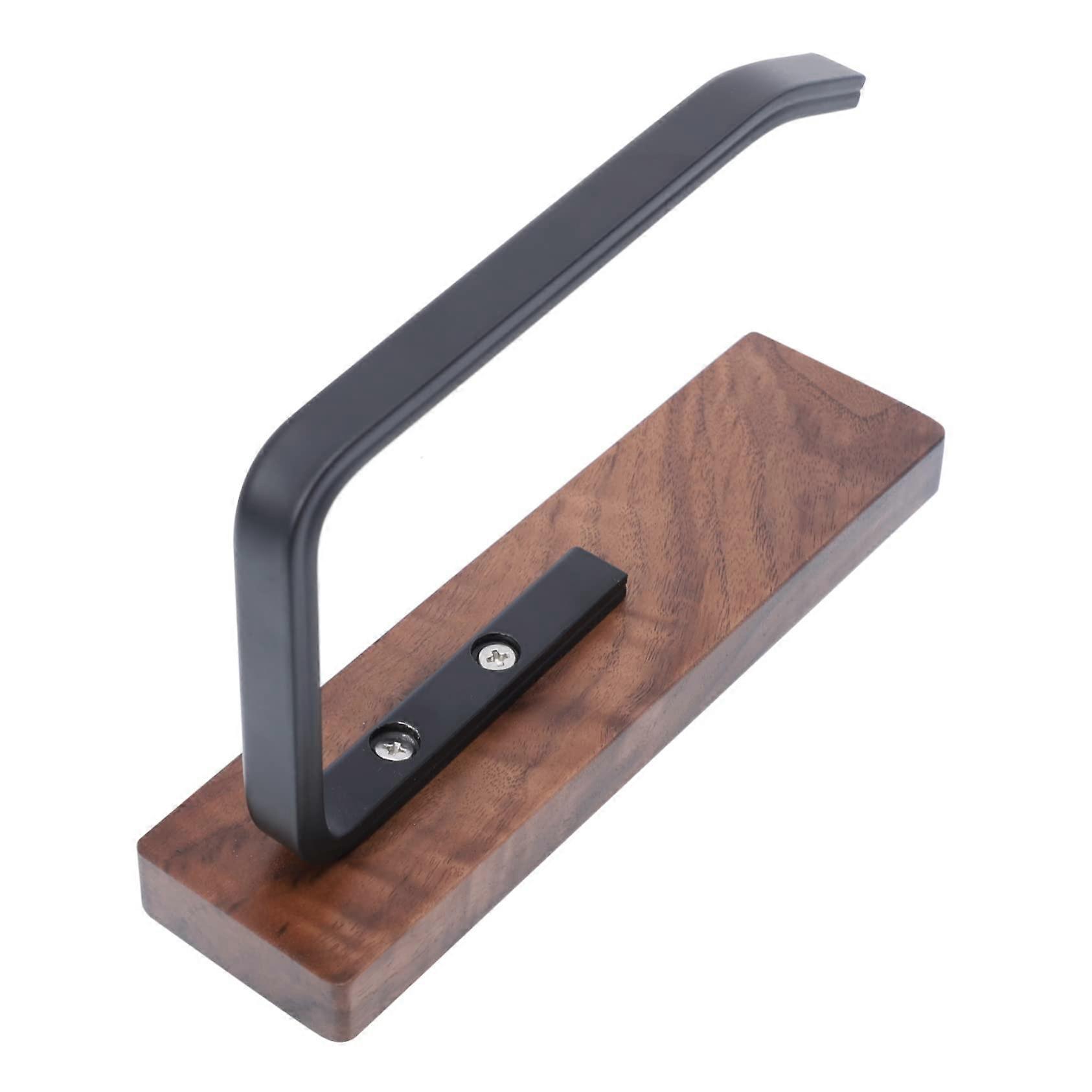 Paper Towel Holder Wall Mounted Tissue Storage Rack for Kitchen Bathroom Black Walnut