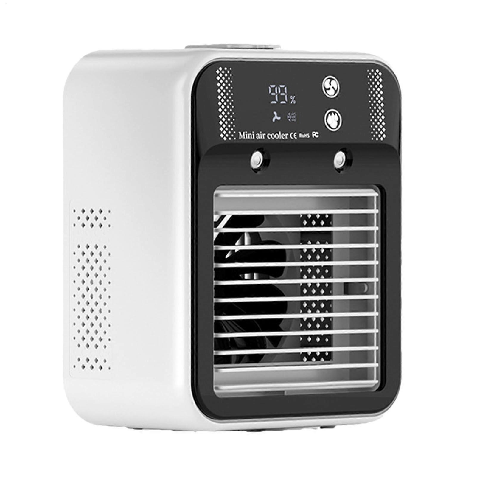Portable Air Conditioner Fan with Mist, Digital Display, Dual Speed, 8.54in for Office and Travel