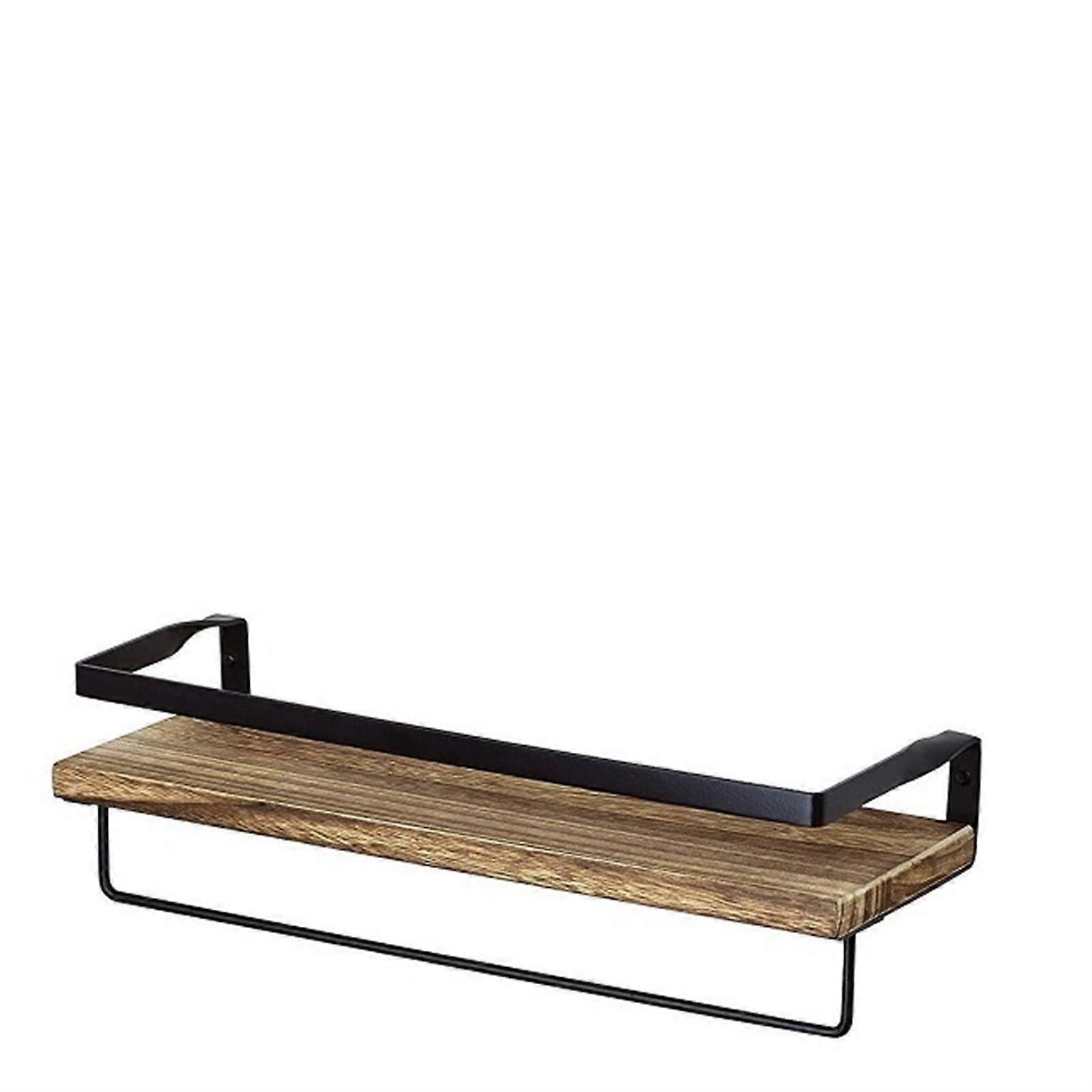 Wall Mounted Spice Rack with Towel Bar, Rustproof Floating Shelves for Kitchen and Bathroom Storage