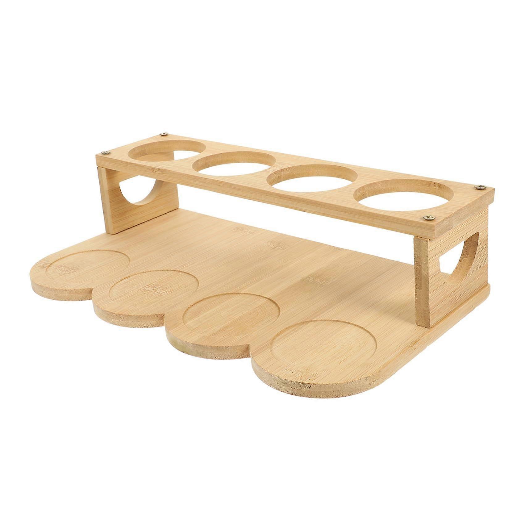 Spice Rack Organizer with 8 Round Jar Slots, SpaceSaving Countertop Shelf for Kitchen Storage