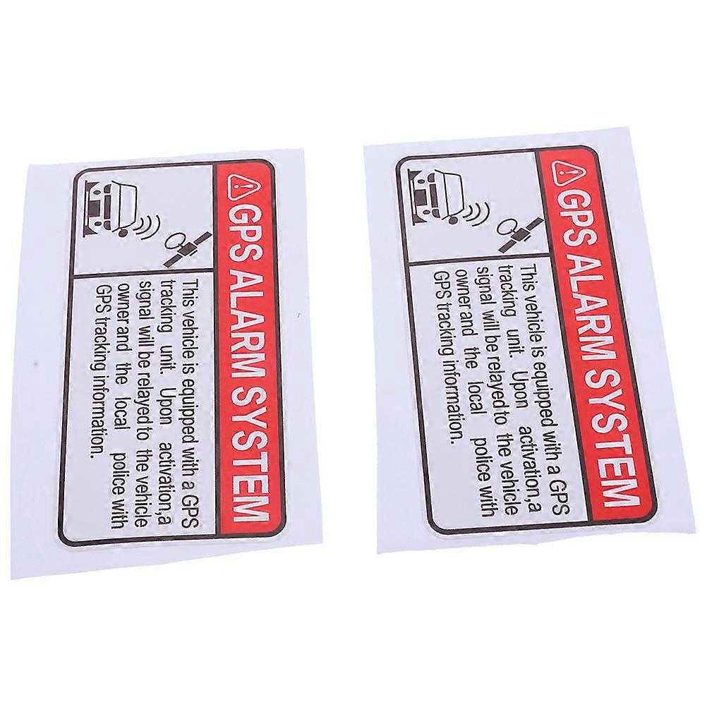 Alarm System Sticker Decals Adhesive Car Warning Decals for Car 2Pcs