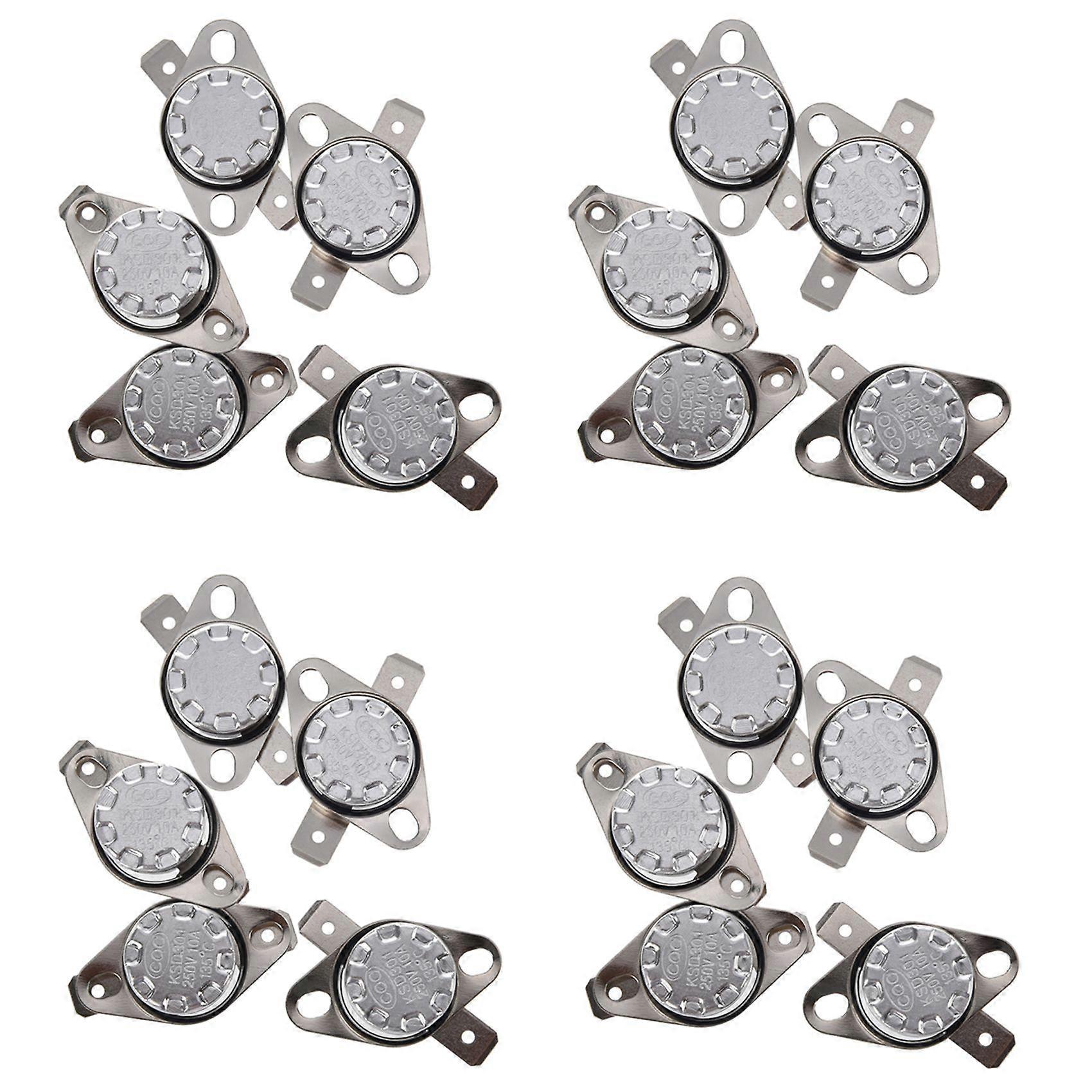 KSD301 250V 10A Thermostat Temperature Control Switch 135 Celsius N.C 20 Pcs