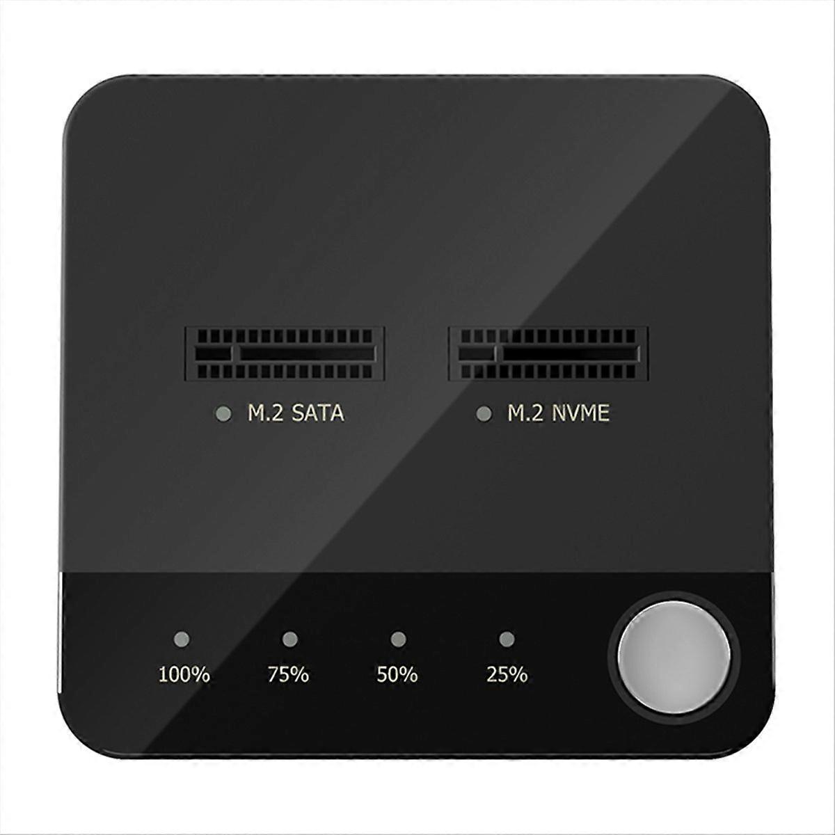 M.2 SATA/NVMe Dual-Bay Hard Drive Docking Station Clone Duplicator