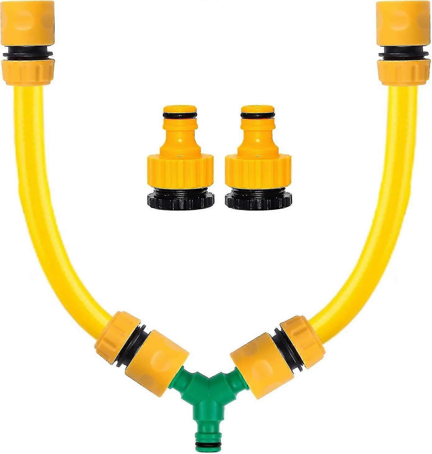 Blandarslangkoppling, Blanda enkelt varmt och kallt vatten, Snabbkoppling för slangände, 2-i-1 gängad krankoppling, Y-splitterkoppling, Kranslang för utomhusbruk