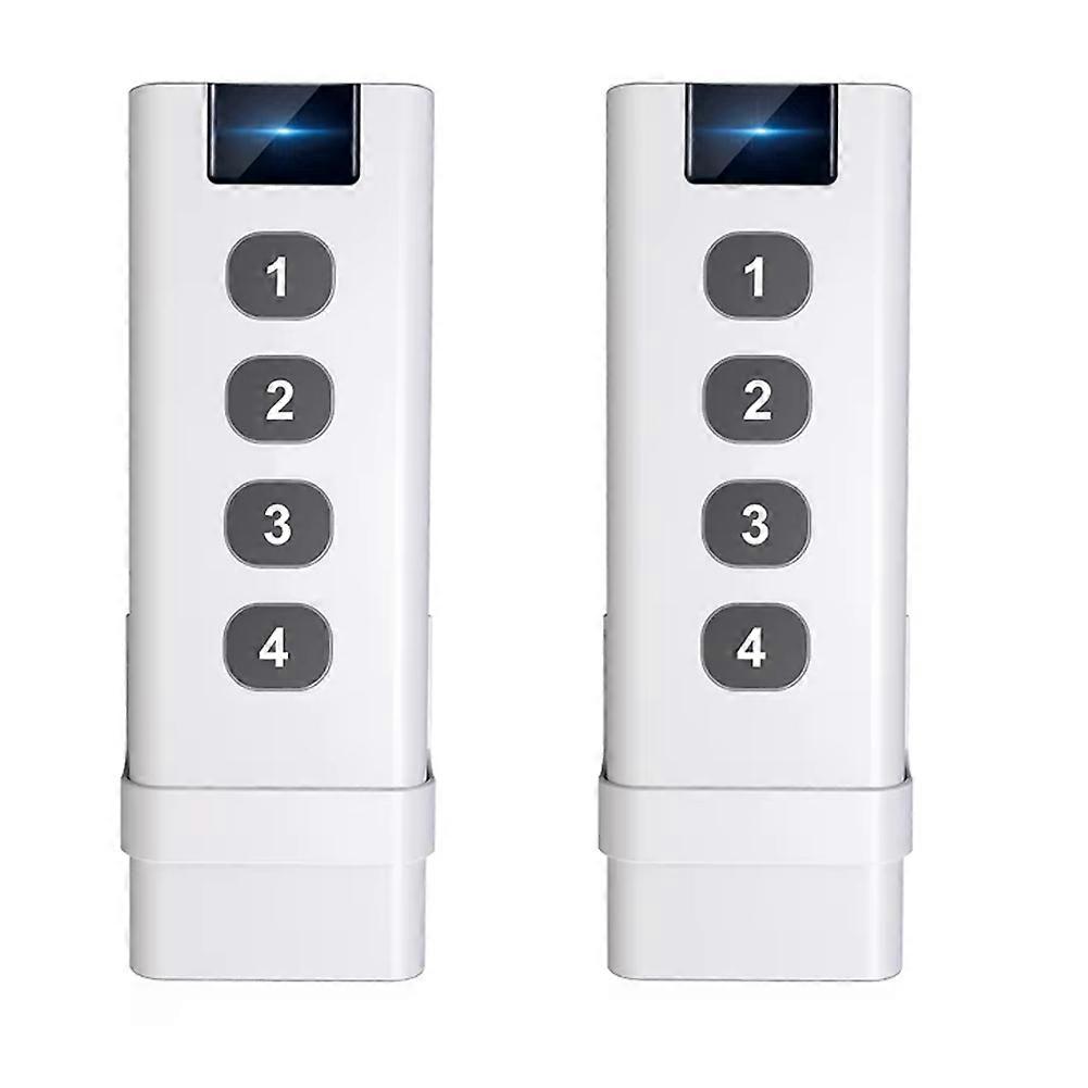 2pcs Tuya ZigBee Control Devices Smart Wireless Scene Switch 4 Key Remote Portable Remote Controls