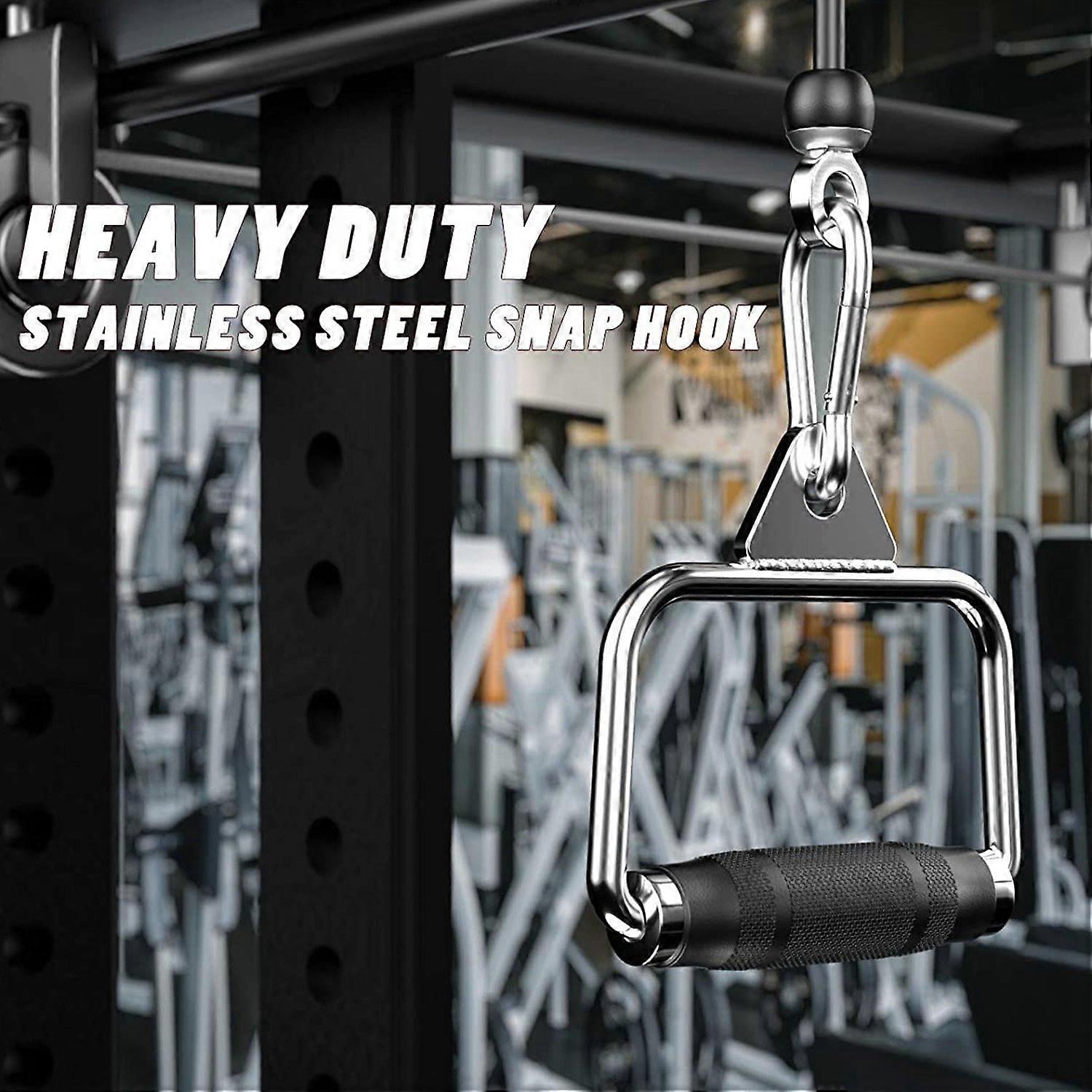 Pulldown Cable Machine Handles, Heavy Duty Triceps Biceps Press Down Cable Handle for Pulley Workouts Home Gym