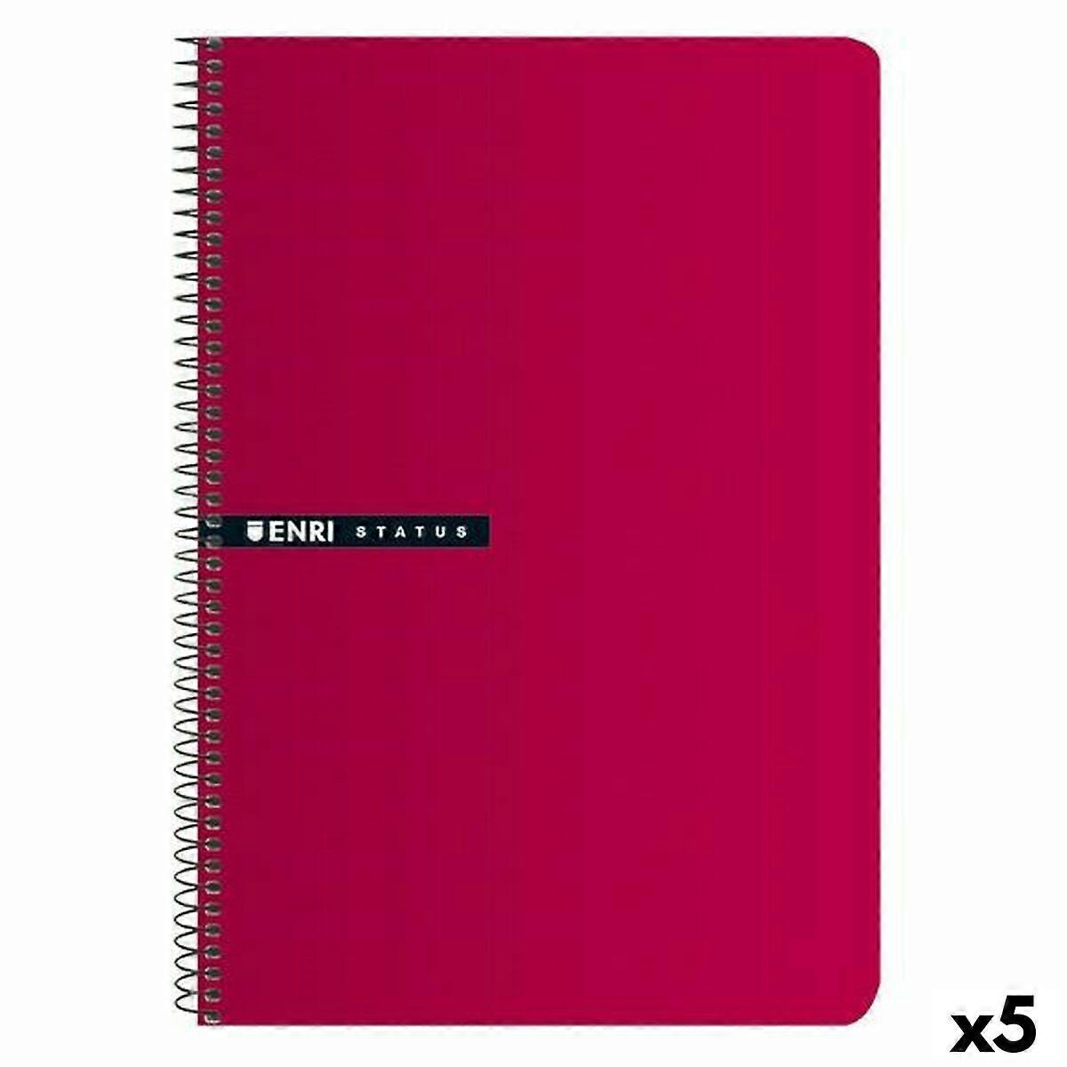 Notebook ENRI Red 21,5 x 15,5 cm (5 Units)