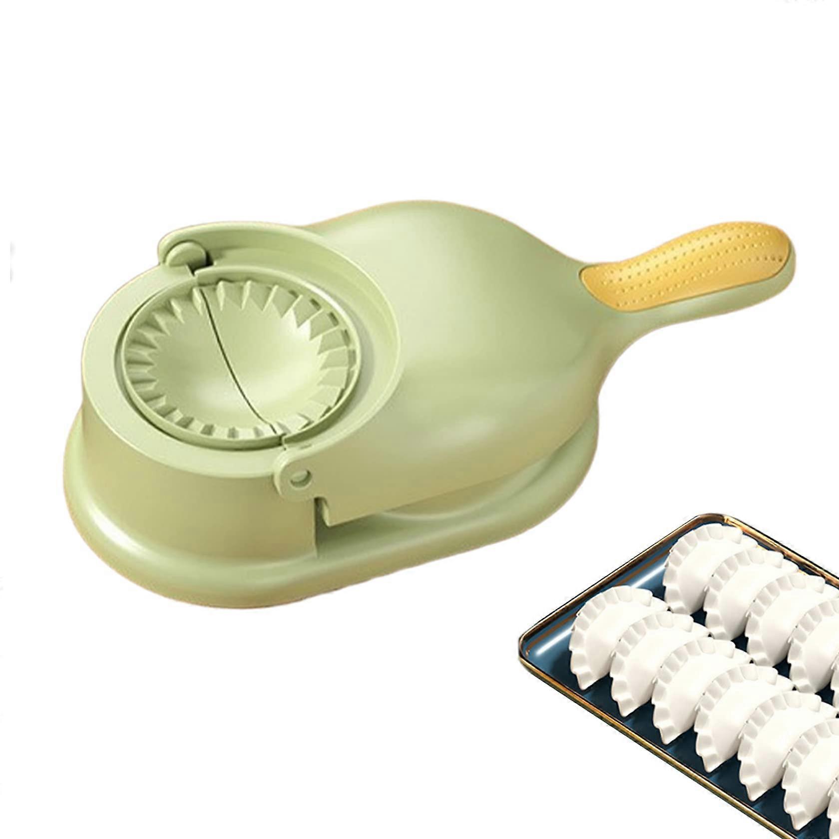 2 in 1 Dumpling Maker and Dumpling Press Mold, Dual Function, Easy Clean, Green Kitchen Tool