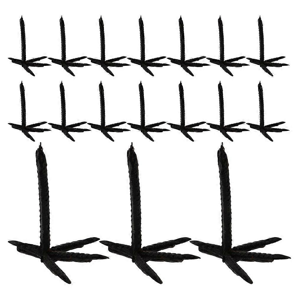 50Pcs Black Plastic Simulation Crow Feet for DIY Craft Projects
