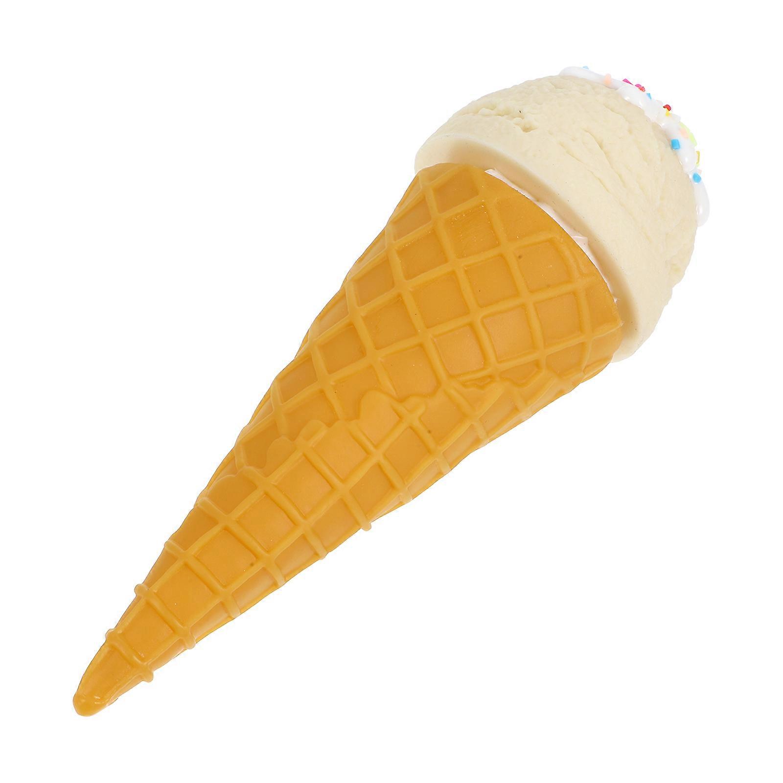 Cream Cone Model for Decor 1 Piece Realistic PVC Waffle Cone