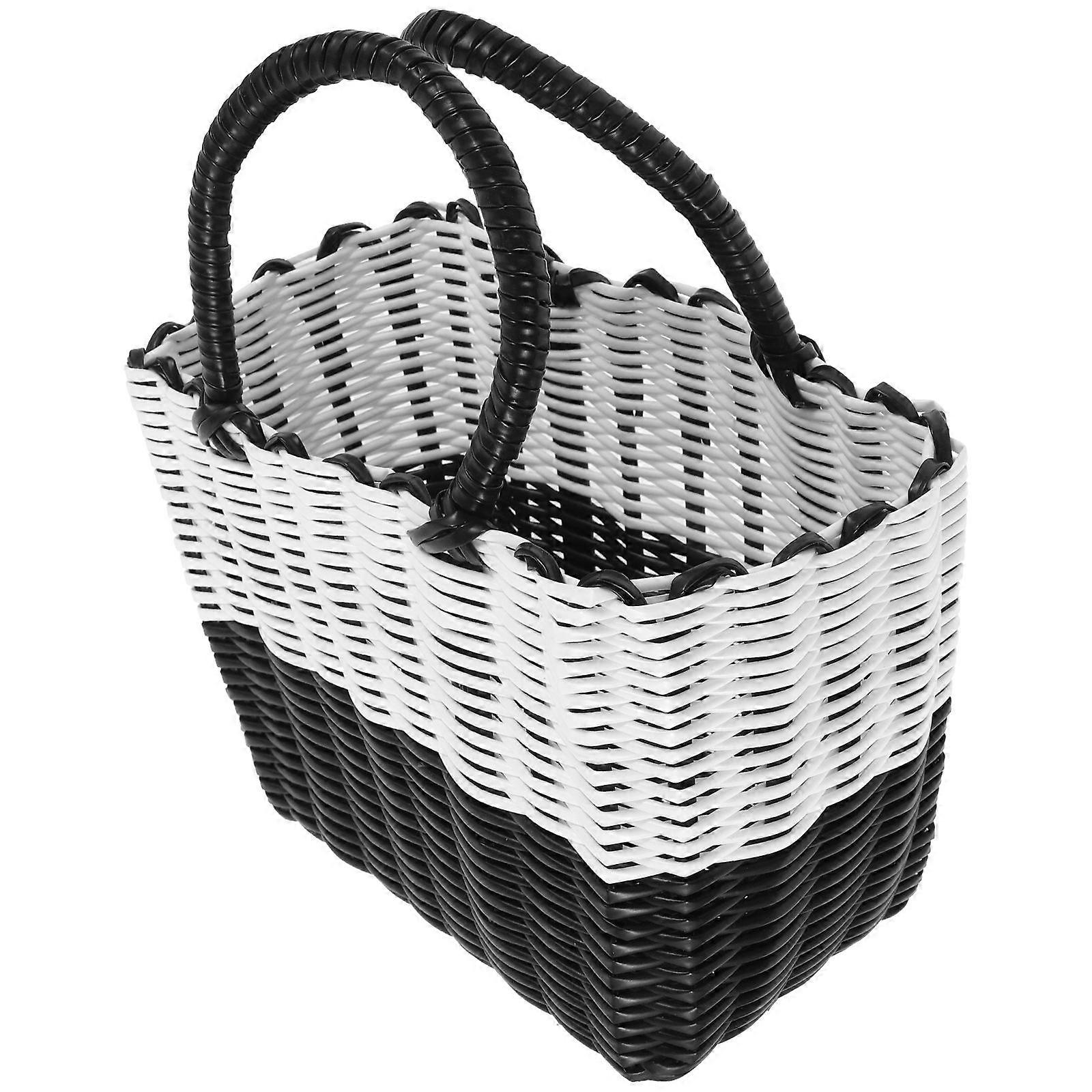 Handmade Woven Basket for Storage Assorted Color Lightweight Egg Storage Basket