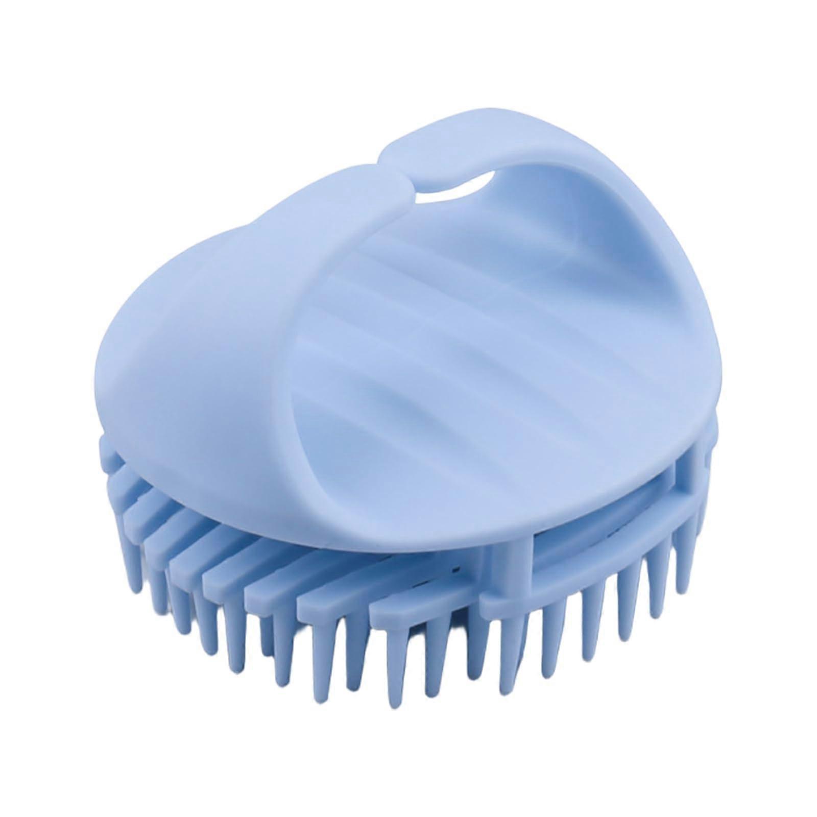 Scalp Massager Shampoo Brush with Soft Silicone Bristles for Dandruff Removal and All Hair Types, Blue