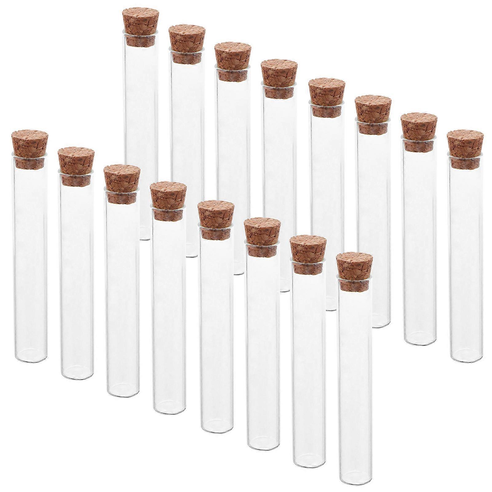 Glass Test Tubes for Liquid Samples 40Pcs Mini Vials with Cork Stopper