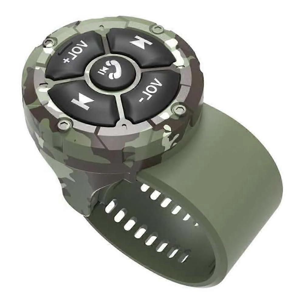 Bluetooth Media Button with Backlit Night Keys, Waterproof Wireless Music Controller for Car and Motorcycle Steering Wheel