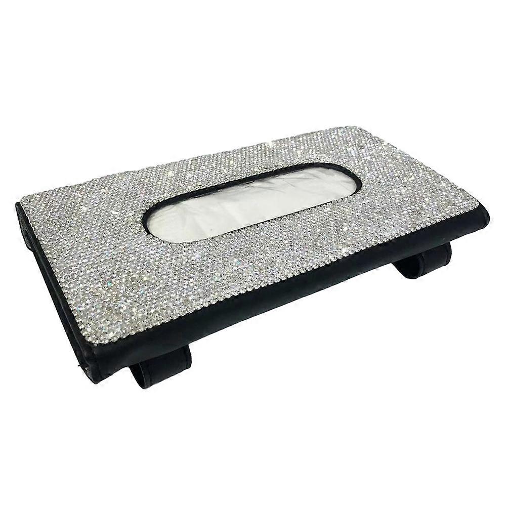 Sun Visor Rhinestone Tissue Holder for Car and Home 2Pcs Pack